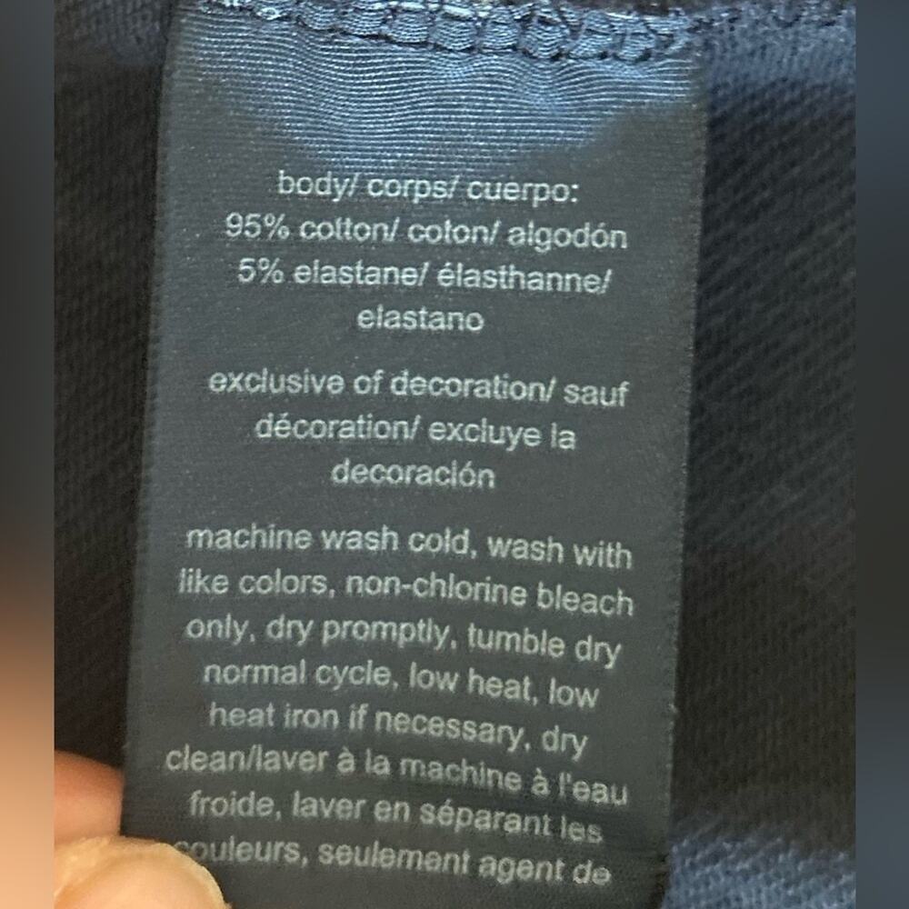Tommy Hilfiger Military open front stretch cotton coatigan Navy/ black Size S/P - Picture 6 of 6
